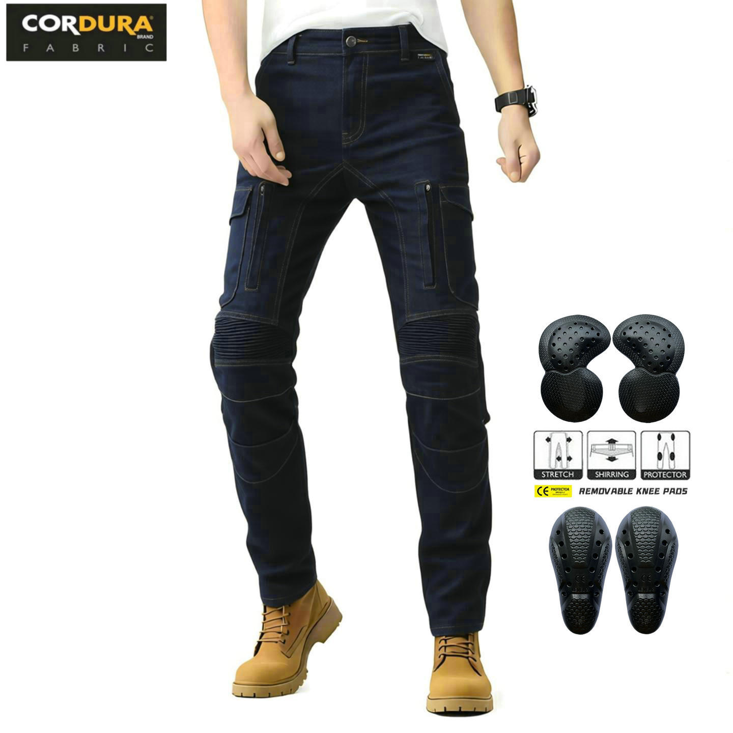 Pantalones de moto VOLERO de Cordura, resistentes al desgaste y a los rasguños, elásticos para las cuatro estaciones, casuales, anticaída, para motociclismo.