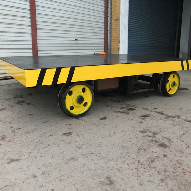 厂家供应重型轨道运输车 10吨电动轨道平车 可转弯蓄电池平车