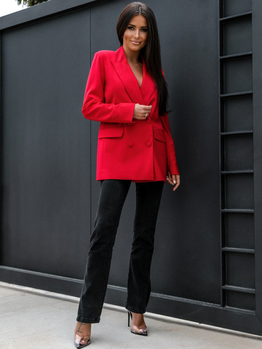 Long Sleeve Sleeve Length Double Breasted Placket Type Women's Long Sleeve Blazers Button Casual Elegant Solid Color