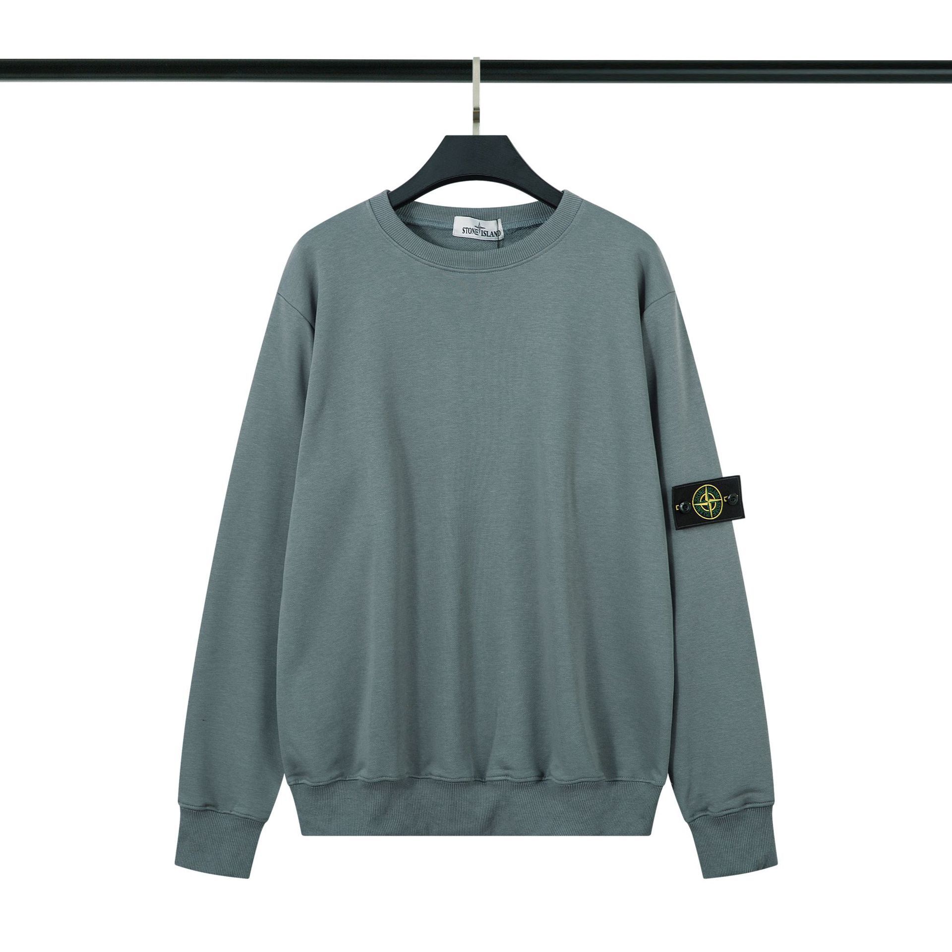 クロスボーダー クラシックモデル STONE ストーン ラウンドネック バッジ付き 長袖 カジュアル スウェットシャツ 男女兼用 カップル向け 正規版