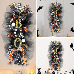 国境を越えたハロウィーン花輪門掛花輪鬼節スリルカボチャ花輪門牌庭装飾ストラップ