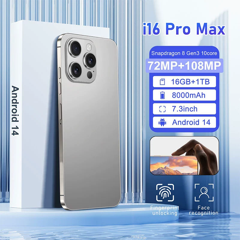 Умные часы Pro, мобильный телефон, Intel Core i16, 16 Pro Max, Android, широкий экран
