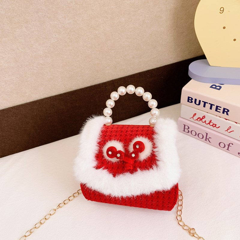 2025 nuevo bolso de Año Nuevo para niños, bolso de Año Nuevo rojo princesa para bebés