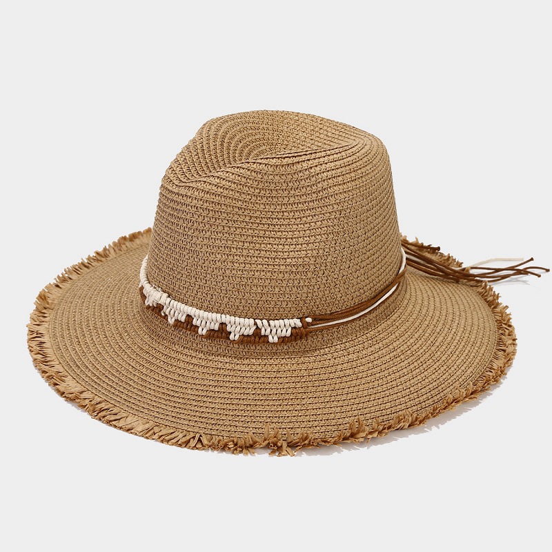 Women's Vacation Beach Solid Color Braid Wide Eaves Straw Hat display picture 5