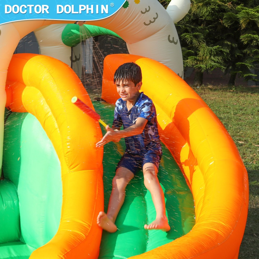 Dr. Pig Alpaca patio fiesta infláble castillo de usuario fuera de la casa infláble slide infláble cama al por mayor