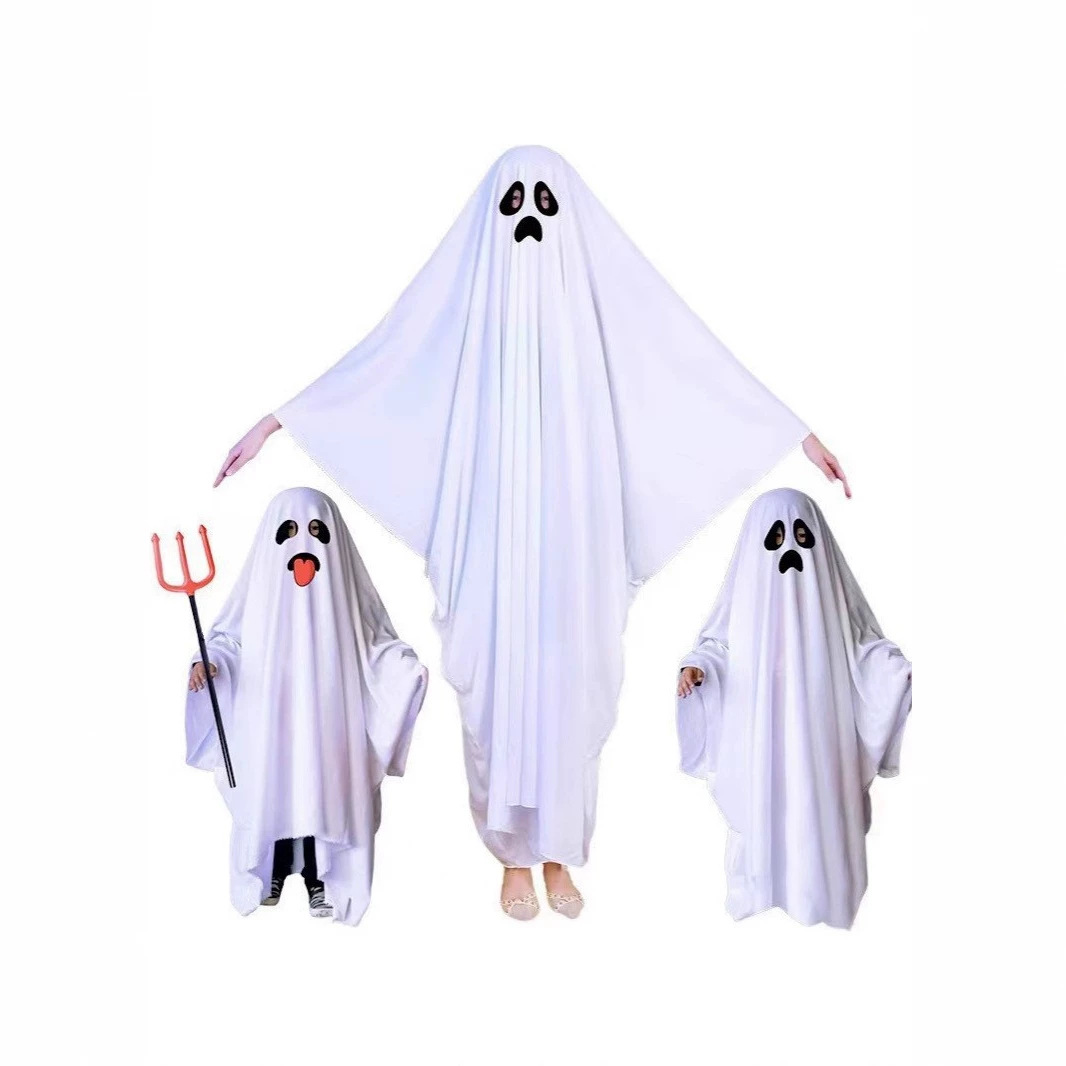 Cross-Border Halloween Children's Costumes Ghost Cloaks Capes Masquerade Party Halloween Children's and Adult Costumes