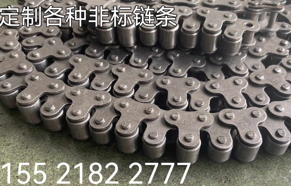 10A08A12A16A顶滚轮输送链带顶滚轮链条不锈钢工业尼龙流水线链条