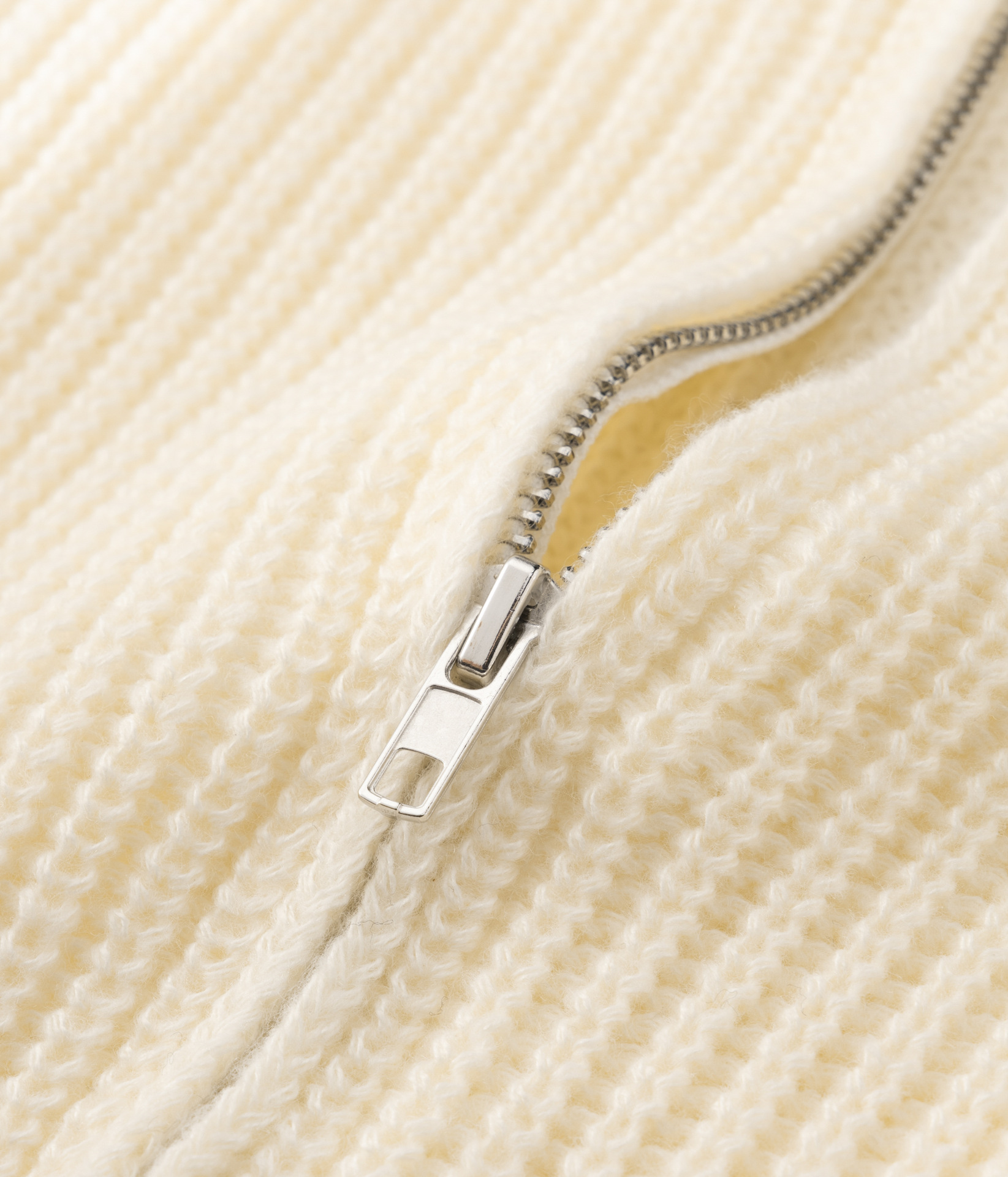 ​​Men's Double Zipper Knit Cardigan - Warm High Neck Long Sleeve Sweater For Autumn & Winter (Beige, S/M/L/Xl)​​_viptrois.com