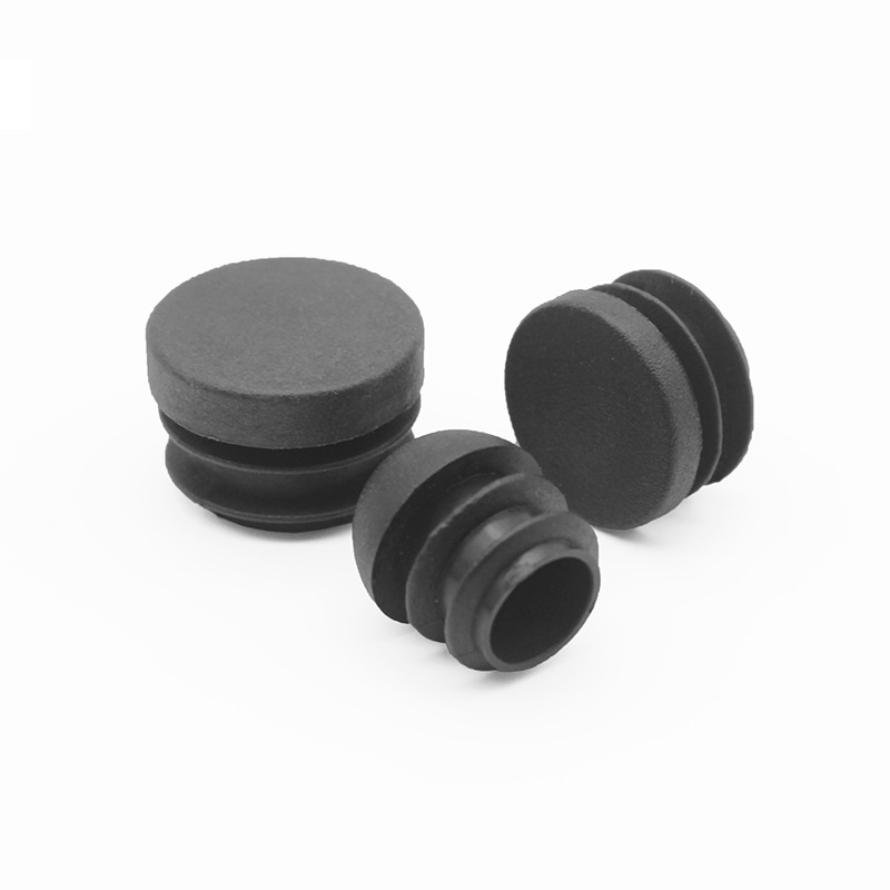 Especificaciones de venta directa de fábrica completas de plástico PE protección de tapón de tubo interior de acero inoxidable tubo redondo mesa silla taburete sellado cubierta a prueba de polvo