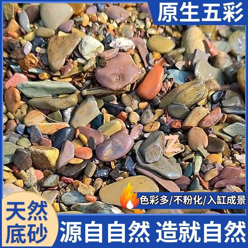 纯天然溪流石鱼缸底砂川藏沙溪流沙铺底石乌龟缸溪流缸造景石头|undefined
