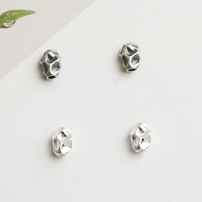 S925 Sterling Silver Retro Concave Zərgərlik ara hissələri