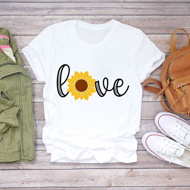 In Stock Amazon Walmart Foreign Trade New Style Heart-Shaped Multi-Print Casual Fashion Short-Sleeve T-Shirt In Stock Amazon Walmart Foreign Trade New Style Heart-Shaped Multi-Print Casual Fashion Short-Sleeve T-Shirt