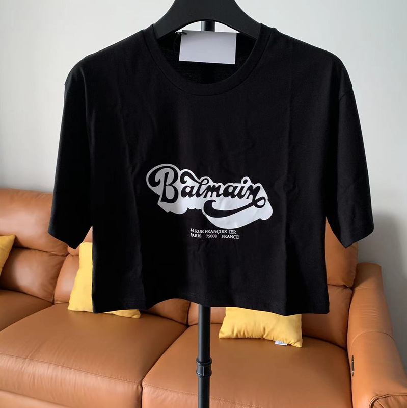 Hong Kong Trendy Brand New Balman Short Odell Fabric Loose Classic Letter Women's T-shirt Popular Same Style Hong Kong Trendy Brand New Balman Short Odell Fabric Loose Classic Letter Women's T-shirt Popular Same Style
