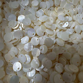 10MM圆片单孔贝壳片手工制作DIY配件辅料 服装淡水贝扣子