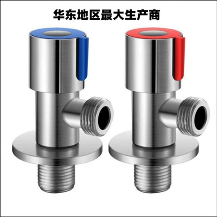 Производители продают 304 из нержавеющей стали треугольный клапан туалет утолщение угловой клапан 304 угловой клапан красный синий логотип угловой клапан