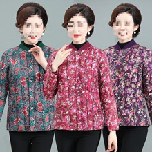 中老年女装棉衣妈妈装羽绒棉服保暖花棉袄小内袄轻薄贴身修身大码