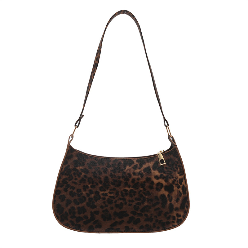 Texturas extranjeras calientes leopardo estampado bolso de brazo mujeres 2024 nuevo bolso de moda bolso de hombro otoño invierno