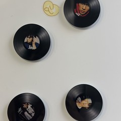 音楽バーギフトカスタマイズされたクラシックビニールレコード冷蔵庫マグネット NFC 冷蔵庫マグネットパーソナライズされたクリエイティブレトロ