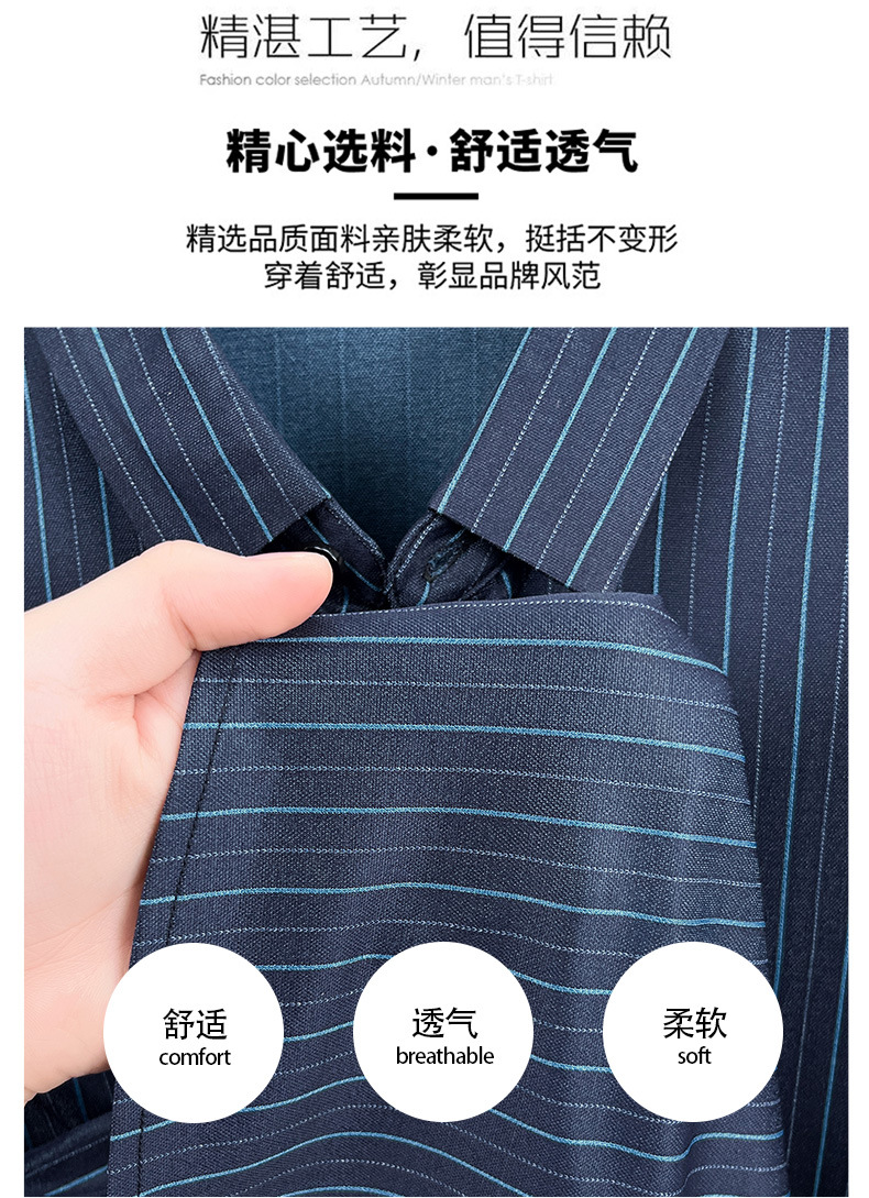 Áo sơ mi nam tay ngắn lụa tơ tằm cổ bẻ mát mẻ — Xanh xám 15565 chi tiết 2