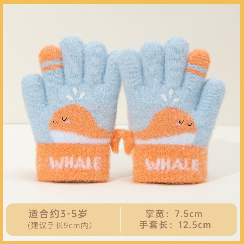 2024冬の新商品子供赤ちゃんかわいいアニメ恐竜ニット毛糸手袋屋外保温防寒卸売り|undefined
