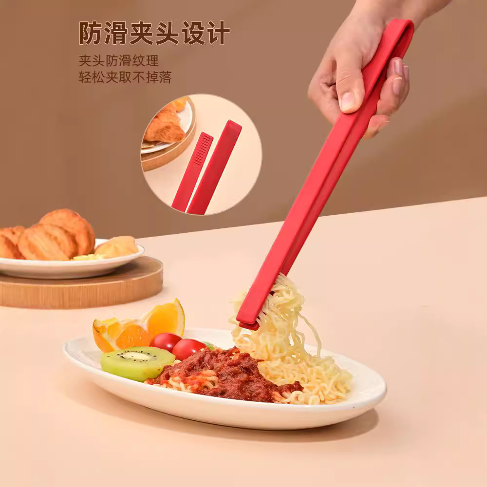 Silicone Steak V Clip Barbecue Food Clip Silicone Fully Wrapped Food Clip Barbecue Clip Bread Clip