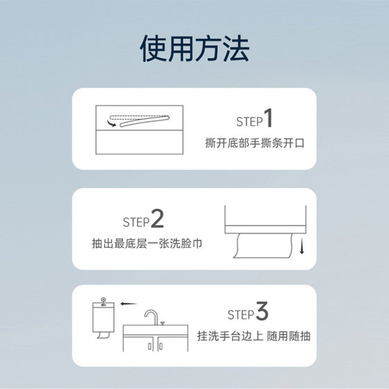 Jielia Wall-mounted Face Wash Hanging Disposable Remover Makeup Cleansing Household Pack MRJ856