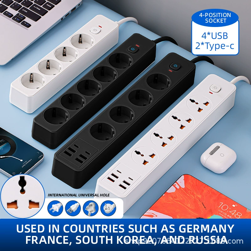 Многофункциональное универсальное отверстие для межплановой распорки/европейская норка QC3.0/PD быстрозарядная панель с высоким качеством вставки