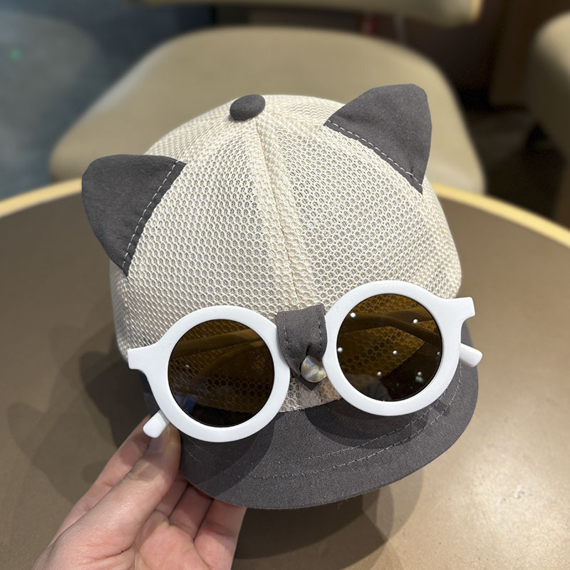 Gafas de sol para bebés, gorras de verano, gorras cortas para bebés, gorras para el sol al aire libre, gorras de béisbol para niños y niñas