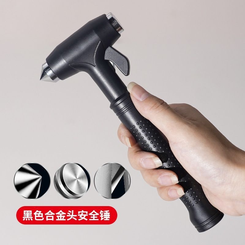 Qìchē – 4-in-1 Car Safety Qəza çəkici - black-regular-model-without-light