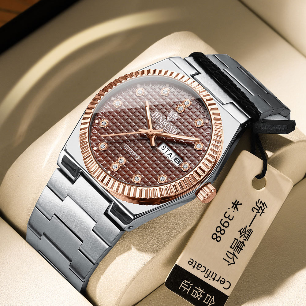 Binbang BINBOND Ultra-thin New Style Watch Men's Super Player Series Luminous Fashion Waterproof Men's Wrist Watch