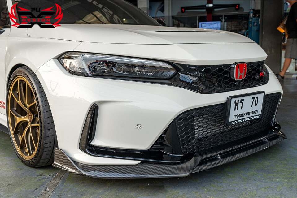 Suitable for Honda 11Th Generation Civic Fl5 Type R Modified Carbon Fiber Front Lip Modified Ad Style Front Bumper Front Spoiler