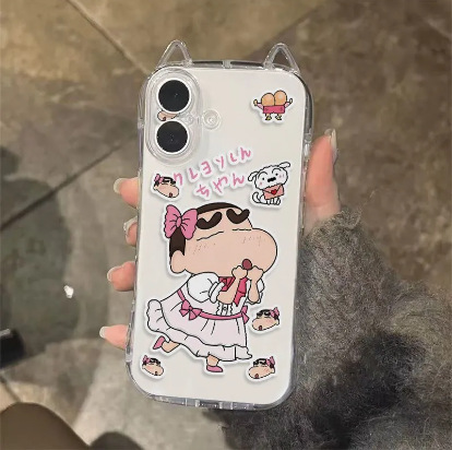 Women's Xiaoxin Suitable for Apple 16 Mobile Phone Case 16Promax Cat Ear Mobile Phone Case 13 14 Simple 15Pro Women's Xiaoxin Suitable for Apple 16 Mobile Phone Case 16Promax Cat Ear Mobile Phone Case 13 14 Simple 15Pro