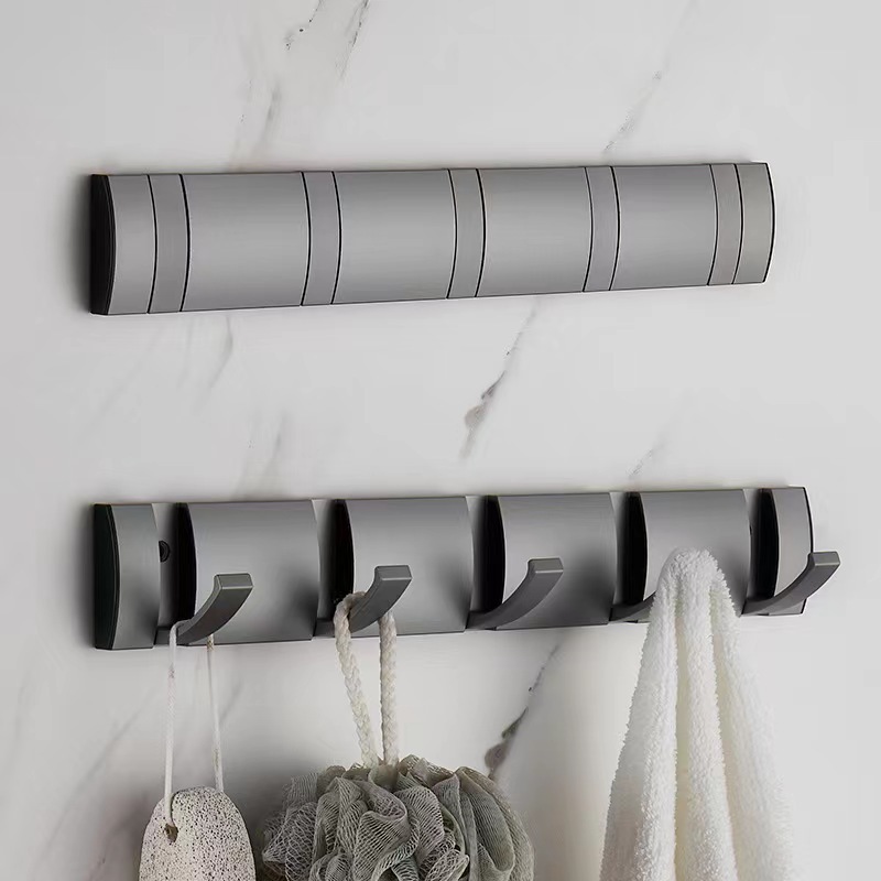 Gun gray invisible clothes hooks wall hanging wall entrance clothes hooks row of hooks behind the door wardrobe hat hooks without punching holes