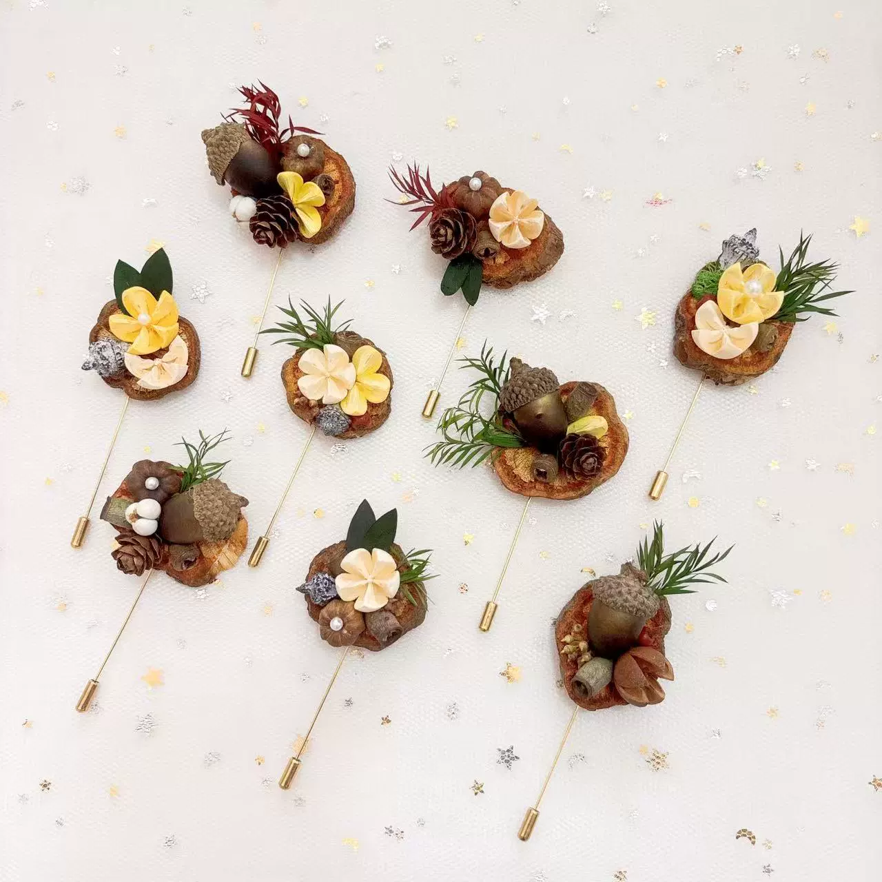 Настоящие цветы, сухие цветы, вечные цветы, корсаж, корейские броши, теплая осень на открытом воздухе, свадьба жениха невесты