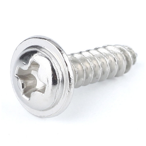 Nickel-plated cap screw with round head, washer, self-tapping screw, cross recessed, countersunk head, self-tapping screw M3/M4/M5