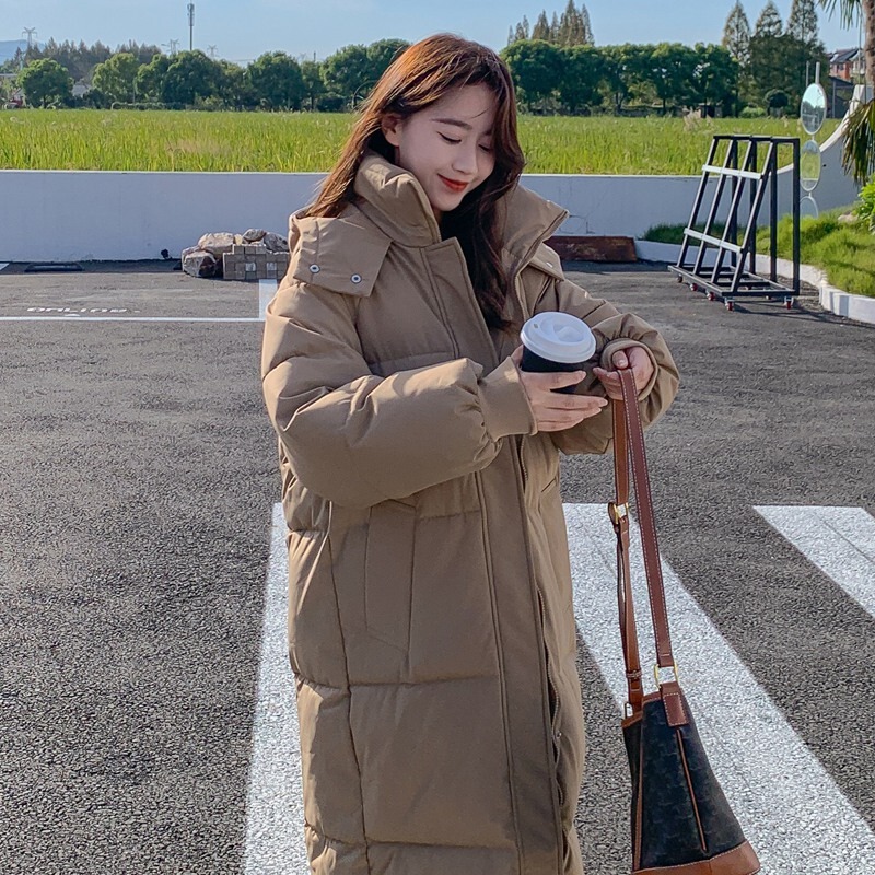 Thickened Puffer Jacket, down Cotton Coat, Women's Korean Style Loose Mid-Length Winter Coat, Cotton-Padded Jacket, 2026 New Model