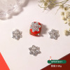 Metal Christmas diamond accessory for manicure, suitable for import, with snowflakes, wholesale