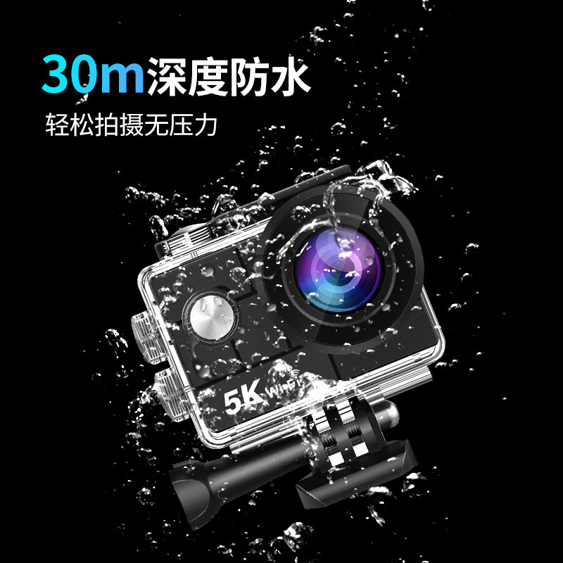 Cross-Border 5K Sports Camera Anti-Shake Hd Wifi Outdoor Shooting Underwater Snow Riding Helmet Camera Factory