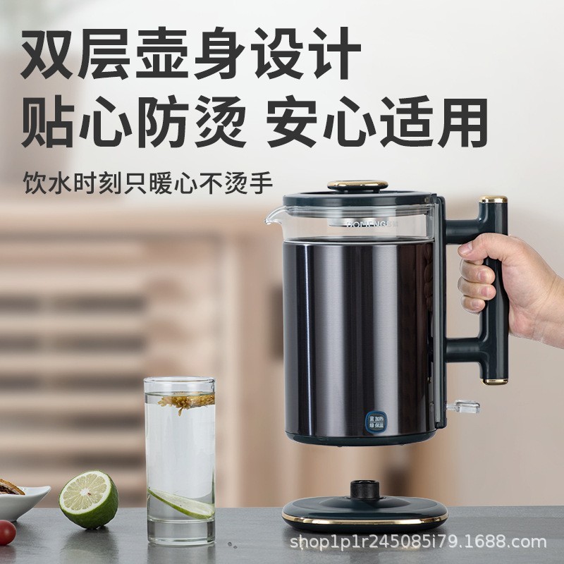 Domon 電気ケトル 304 ステンレス鋼家庭用長口高速ケトルティーケトルケトル自動電源オフ調理|undefined