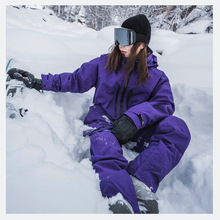 单双板滑雪服套装男女款情侣雪裤防水防风防雪宽松保暖加棉加厚零