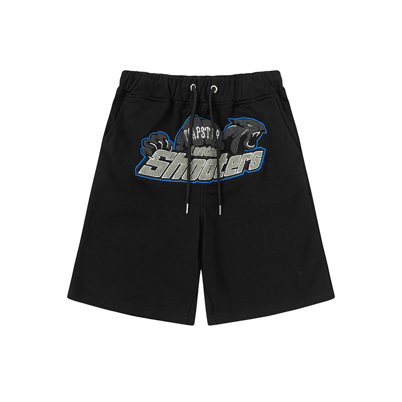 Trapstar London Shooters Sweat Shorts Panther Graphic Black