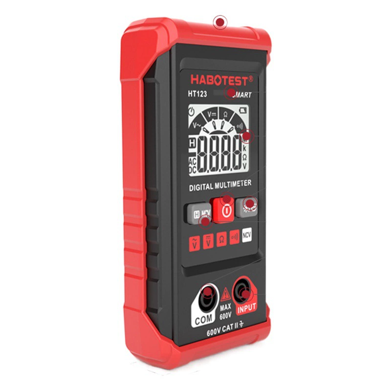 Мультиметр HABOTEST HT123 с цифровым дисплеем, высокоточный мини-мультиметр, интеллектуальный измерительный прибор для электриков