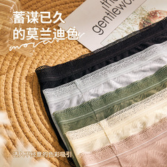 日系性感微透中腰蕾絲內褲夏 純欲感薄款透視三角褲純棉襠內褲女