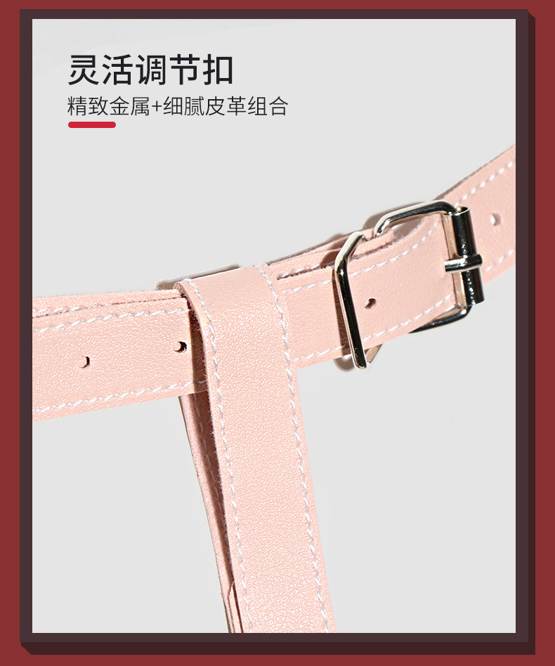 SM-Style PU Leather Bondage Bodysuit with Metal Hardware, Adult Couple Restraint Wear — detail image 5