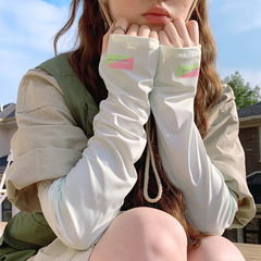 寬鬆防曬袖套女夏季戶外騎車開車防紫外線冰袖純色手臂套手袖批發