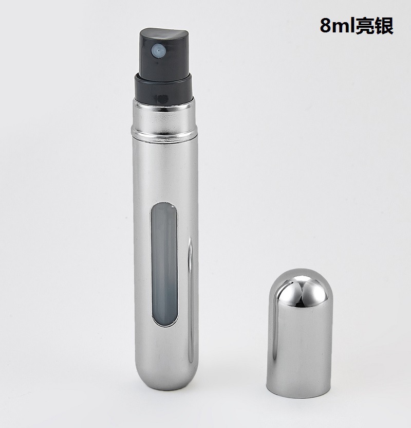 8ml; plata brillante; aluminio