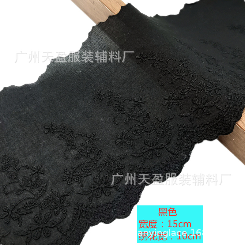 メーカーの新型幅15cmピンク綿レースのロリータスカート