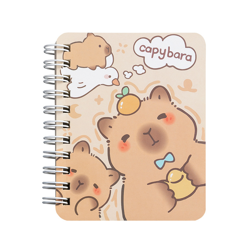 Cuaderno de bobina de dibujos animados, mini bolsillo lindo de alto valor, cuaderno pequeño, premio de cuaderno portátil A7, regalo para estudiantes