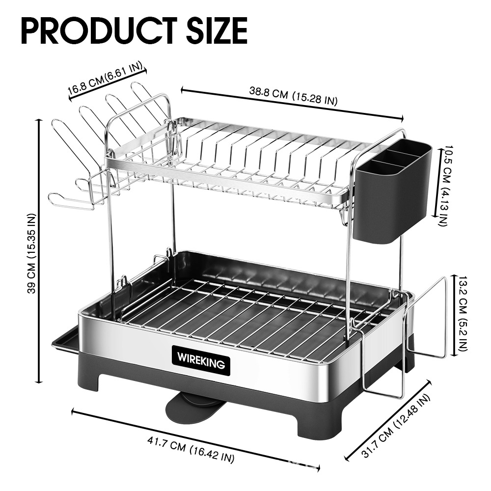 Estante de almacenamiento de cocina multifuncional de doble capa plegable y estirable para el hogar transfronterizo