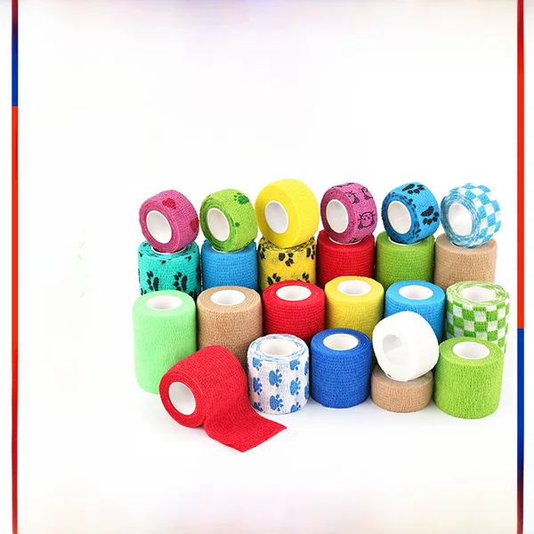 Factory direct protective self-adhesive elastic bandage color non-woven tattoo finger elastic bandage self-adhesive bandage